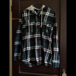 Green flannel.